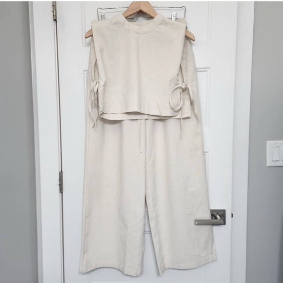 NWT Commense Utility Linen Two Piece  Pant Set XL - Picture 6 of 6